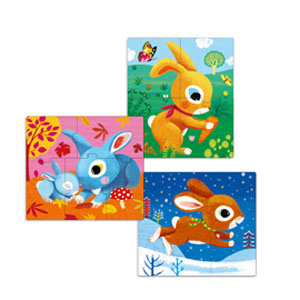 PuzzleProgressRabbits3,4,5pcs