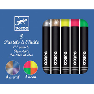 8 oil pastels - Pop colour(1)