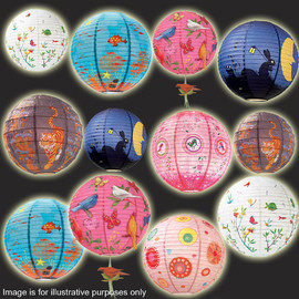 12 Assorted Paper Lanterns(1)
