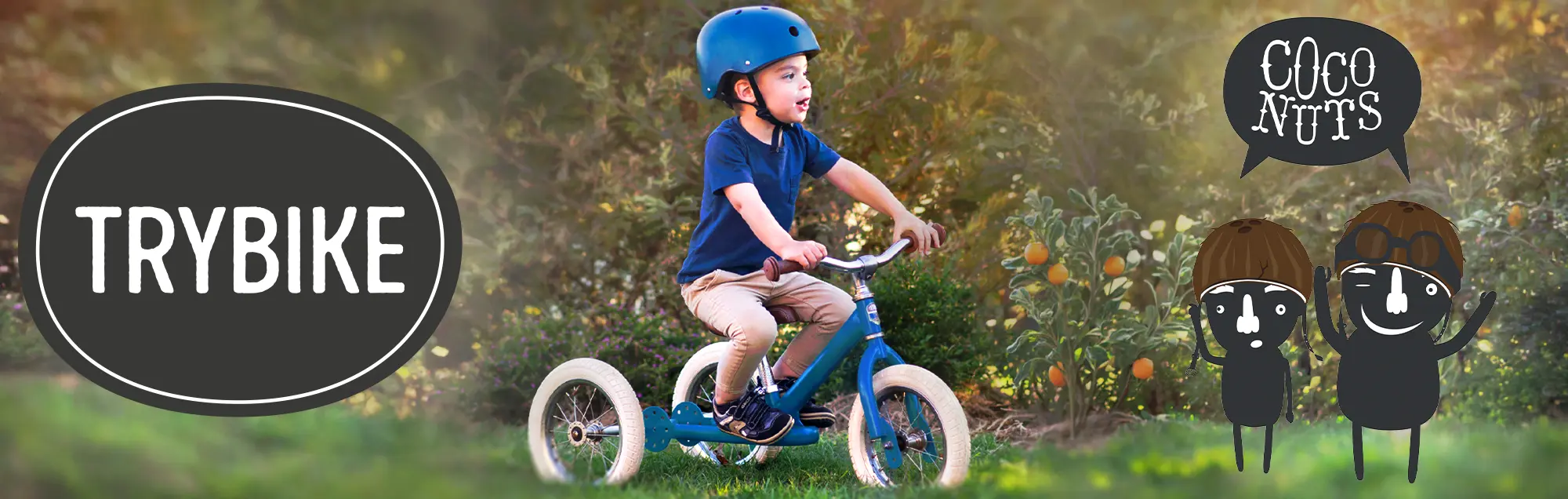 Trybike and CoConuts Helmets