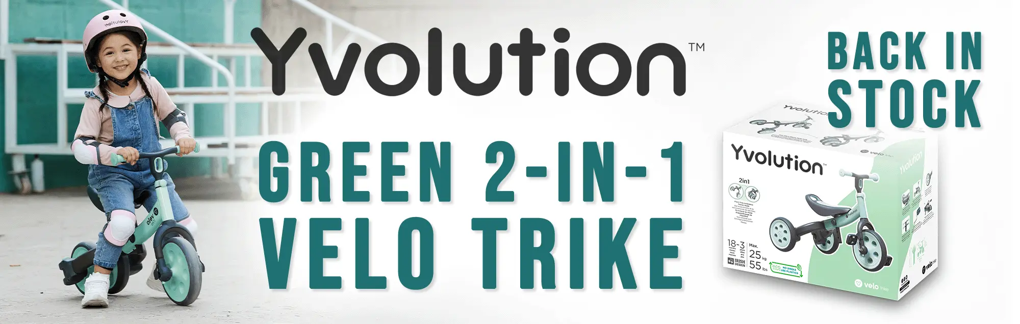 Yvolution Green 2-in-1 Velo Trike