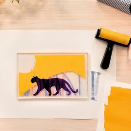 Djeco Atelier 47 - Panther Gel Printing Kit