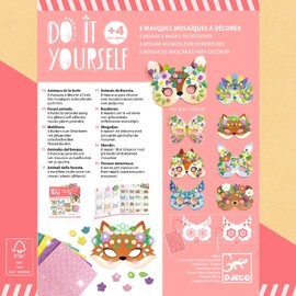 Djeco Do It Yourself Forest Animals Mosaic Mask Craft Kit