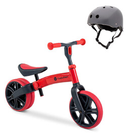 Yvolution BUY Red Balance Bike GET Grey Helmet (S) for  HALF PRICE