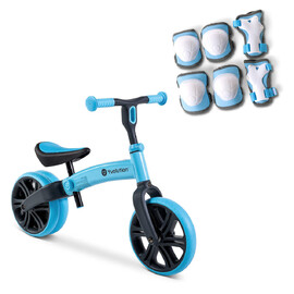 Yvolution BUY Blue Balance Bike GET Safety Pads for FREE