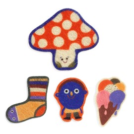 Djeco 60 Felt Stickers - The Silly Ones!