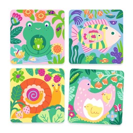 Djeco Magic Colouring Peekaboo! Garden Baby Animals