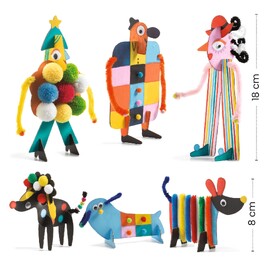 Djeco Creative Activity Kit - 6 Big Buddies & Dogs