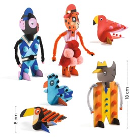 Djeco Creative Activity Kit - 6 Savanna Animals