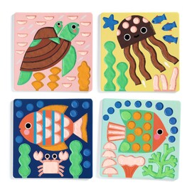 Djeco Air-dry Clay Colouring - Underwater Scenes
