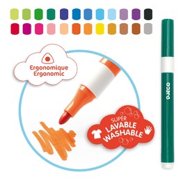 Djeco 24 Super Washable Markers