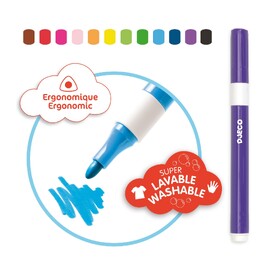 Djeco 12 Super Washable Markers