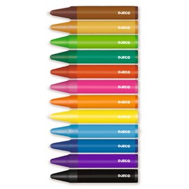 Djeco 12 Jumbo Wax Crayons for Toddlers