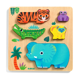 Djeco WoodyWild Wooden Animal Puzzle