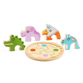 Djeco Rondo Rhino Wooden Puzzle for Toddlers