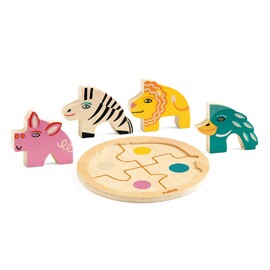 Djeco Rondo Leo Wooden Puzzle for Toddlers