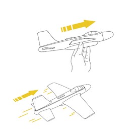 Djeco Fire Jet Foam Glider for Outdoor Play