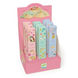 Djeco Lightweight Folding Fan CDU of 9