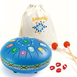 Djeco Large Blue Tongue Drum with 11 Notes