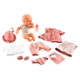 Djeco Lily's Suitcase Baby Pomea Doll Play Set