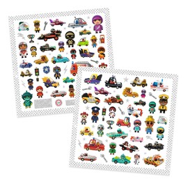 Djeco The World of Crazy Motors Sticker Set