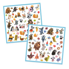 Djeco Fluffy Friends Sticker Set