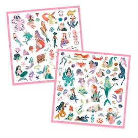 Djeco Sparkly Mermaids Metallic Sticker Set