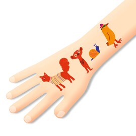 Djeco Funny Animals Temporary Tattoos