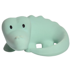 Tikiri Crocodile Rubber Teether Rattle & Bath Toy in Retail Box