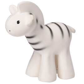 Tikiri Zebra Rubber Teether Rattle & Bath Toy in Retail Box