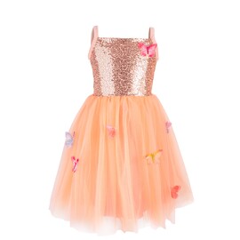 Great Pretenders Butterfly Bliss Dress – Peach, Size 3–4