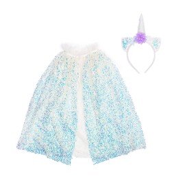 Great Pretenders Unicorn Sparkle Cape & Headband – Size 4–6