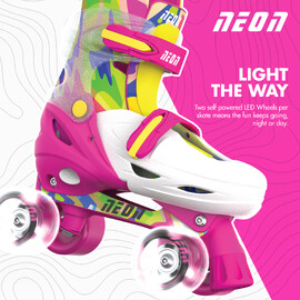 Yvolution Neon Combo Skates (Size 12-2) Pink & Yellow