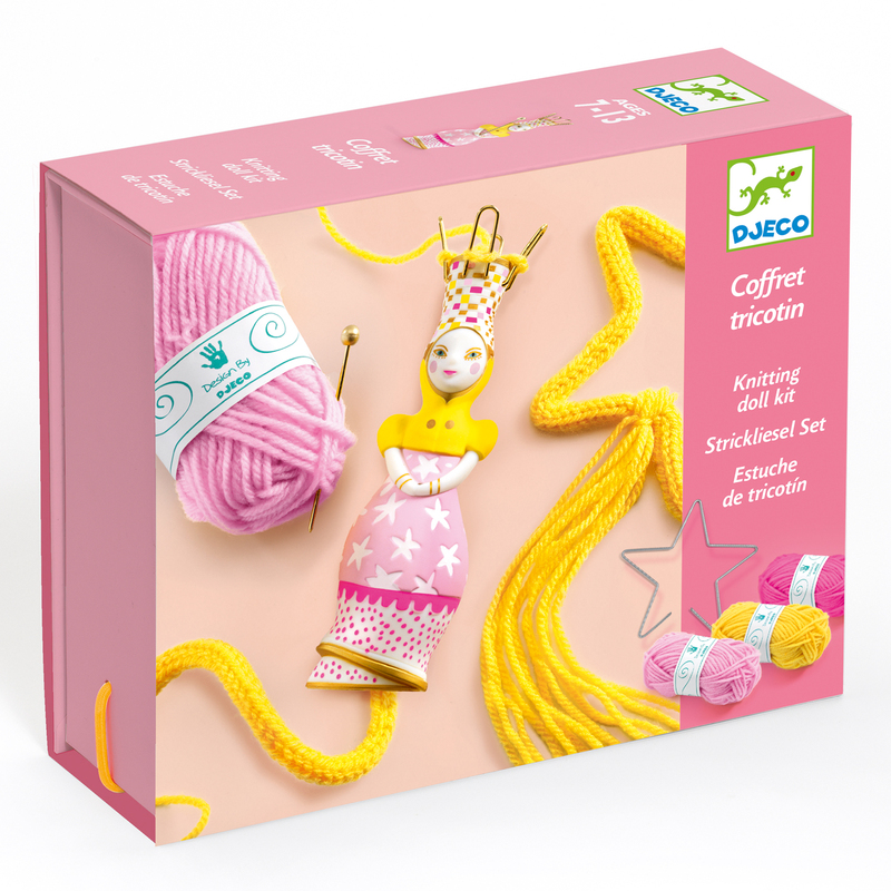 Use this stunning french knitting tool to create bright knitted lengths