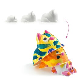 Djeco 3D Finger Painting - Trio of Cats