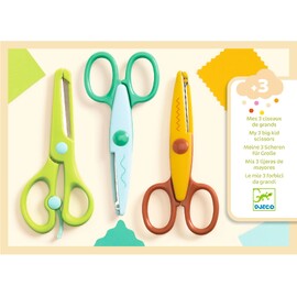 Djeco My 3 Big Scissors Creative Cutting Set
