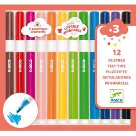 Djeco 12 Super Washable Markers