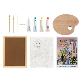 Djeco Atelier 22 - Tiger Canvas Painting Kit