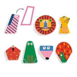 Djeco Puzzlo Geo Wooden Shape Puzzle for Toddlers