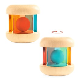Djeco Baby Mix Wooden Sensory Baby Rattle CDU of 9