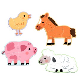 Djeco At the Farm Progressive Puzzle Set for Toddlers