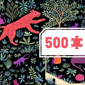 Djeco The Kingdom of Cats 500pc Gallery Puzzle with Poster