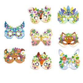 Djeco Do It Yourself Forest Animals Mosaic Mask Craft Kit