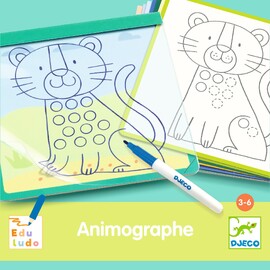 Djeco Animographe Animal Tracing & Drawing Eduludo Game