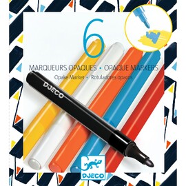 Djeco 6 Opaque Street Colour Felt Markers