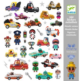 Djeco The World of Crazy Motors Sticker Set