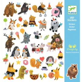 Djeco Fluffy Friends Sticker Set