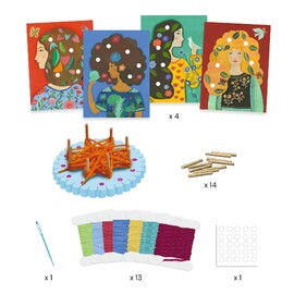 Djeco Hemisphere in Your Hair Textile Flower Craft Kit