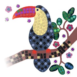 Djeco Canopy Beginner Foam Mosaic Craft Kit