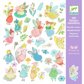 Djeco Sparkly Fairies Metallic Sticker Set
